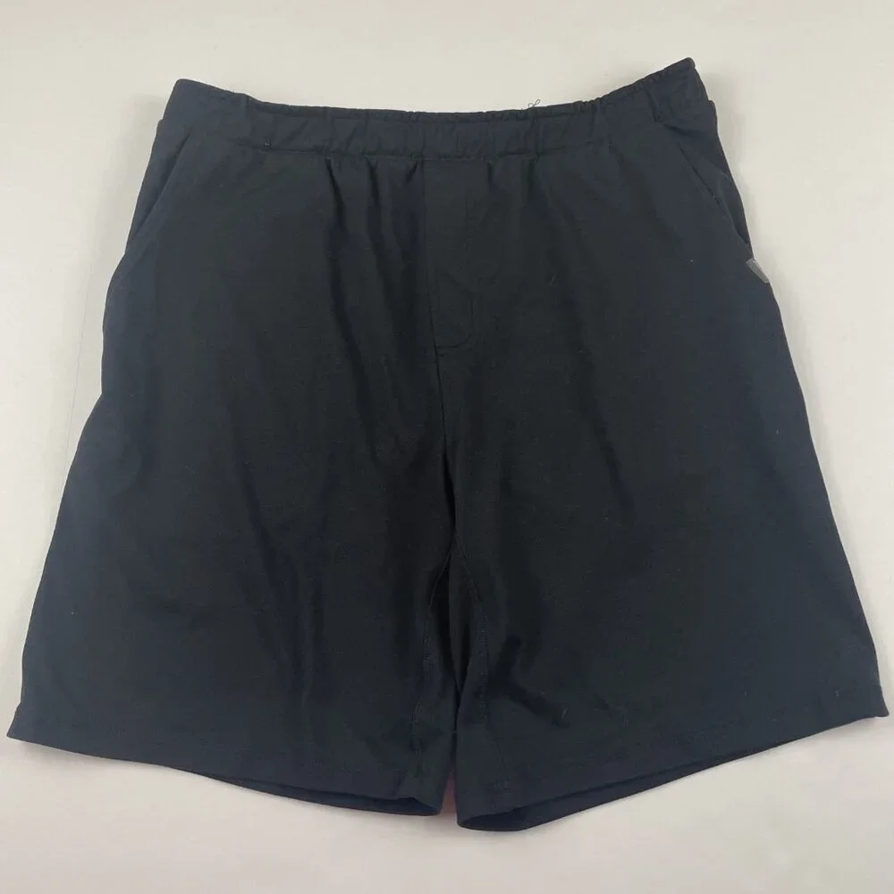 Eddie Bauer Lounge Shorts Men’s M Black Athletic Poly Stretch Pull On